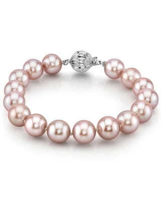 10-11mm Pink Freshwater Pearl Bracelet - AAAA Quality