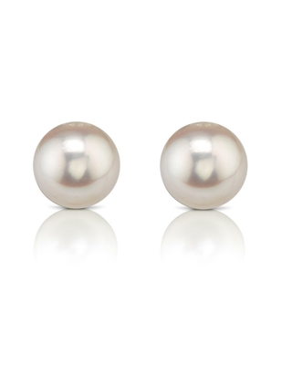 9.0-9.5mm Certified Hanadama Akoya Round Pearl Stud Earrings