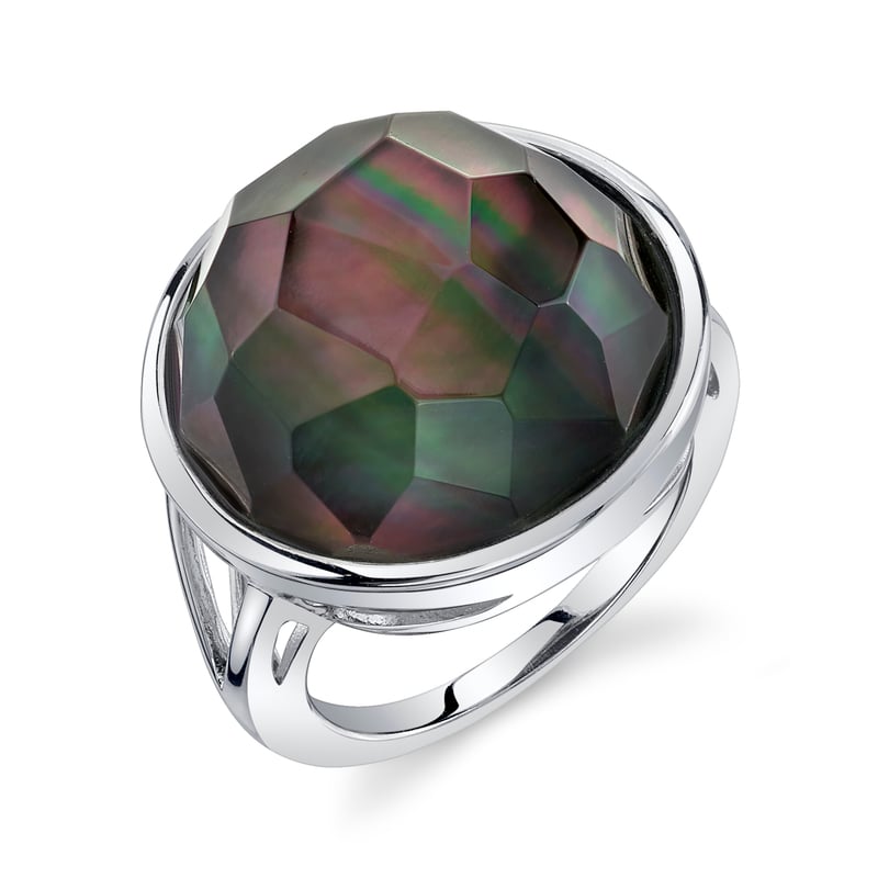 Black Mother of Pearl Malia Ring