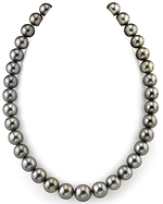 15-17.5mm Tahitian South Sea Pearl Necklace with Rare Purple Overtones