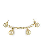 10mm Golden South Sea Pearl 18K Gold Bracelet
