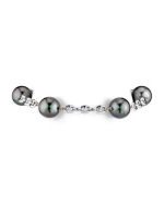 White Gold Tincup Bracelet with 10mm Tahitian Pearls