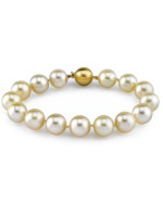 9-10mm Champagne Golden South Sea Pearl Bracelet