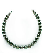 9-11mm Ultimate Peacock Green Pearl Necklace