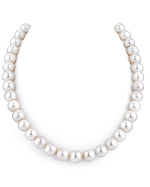 10-11mm White Freshwater Pearl Necklace- AAAA Quality