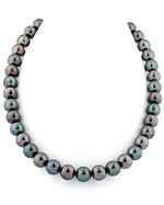 10-11mm Tahitian Two-Tone Multicolor Pearl Necklace - AAAA Quality