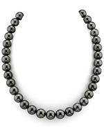 10-11mm Black Tahitian South Sea Pearl Necklace- AAAA Quality