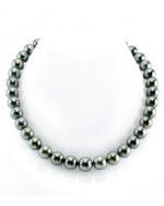 10-12mm Dark Grey Tahitian South Sea Pearl Necklace