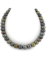 10-12mm Tahitian Multicolor Pearl Necklace - AAAA Quality