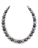 10-12mm Tahitian South Sea Multicolor Drop-Shape Pearl Necklace