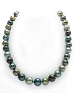 10-13mm Tahitian South Sea Pearl Multicolor Off-Round Necklace