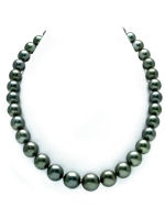 10-13mm Dark Green Tahitian South Sea Pearl Necklace