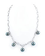 10mm Tahitian South Sea Pearl 18K Gold Necklace