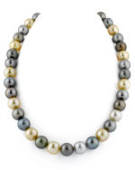 10-12mm Tahitian & Golden South Sea Pearl Necklace