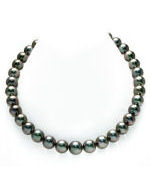 11-13mm Tahitian Pearl Necklace With Rare Purple Overtones