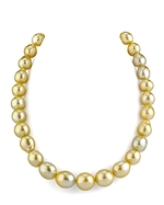 11-14mm Drop-Shape Golden South Sea Pearl Necklace