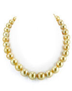Massive 11-14mm Golden South Sea Pearl Necklace