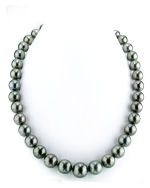 12-14mm Dark Grey Tahitian South Sea Pearl Necklace
