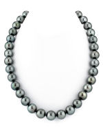 12-13mm Dark Green Tahitian South Sea Pearl Necklace