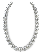 RARE 11-14.2mm Platinum Tahitian South Sea Pearl Necklace - AAA Quality