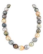 12-14mm Tahitian and Golden South Sea Off-Round Necklace