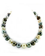 12-15mm Massive South Sea Multicolor Pearl Necklace - AAAA Quality