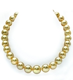 13-16mm Golden South Sea Pearl Necklace