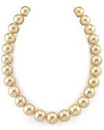 Certified 15-16.1mm Ultimate Golden South Sea Pearl Necklace