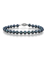 6.0-6.5mm Akoya Black Pearl Bracelet- Choose Your Quality