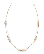 Japanese Akoya Pearl Tincup Tara Necklace