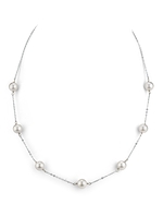 7.0-7.5mm Japanese Akoya Pearl Tincup Necklace