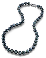 8.0-8.5mm Japanese Akoya Black Pearl Necklace- AA+ Quality