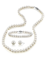 8.0-8.5mm Japanese Akoya White Pearl Set- Choose Your Quality