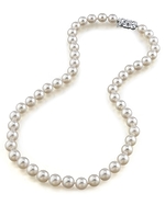 8.0-8.5mm Japanese Akoya White Pearl Necklace- AA+ Quality