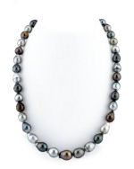 8-10mm Tahitian South Sea Multicolor Baroque Pearl Necklace