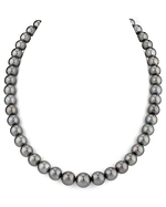 8-10mm Black Tahitian Pearl Necklace- AAAA Quality