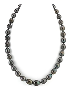 8-10mm Tahitian Drop Pearl Necklace - AAAA Quality