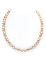8-9mm Peach Freshwater Pearl Necklace - AAAA Quality