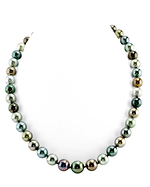 9-11mm Tahitian Multicolor Pearl Necklace - AAAA Quality