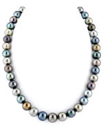 9-10mm Tahitian Multicolor Pearl Necklace - AAAA Quality