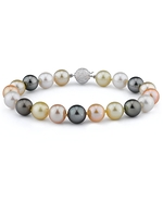 9-10mm South Sea & Freshwater Multicolor Bracelet