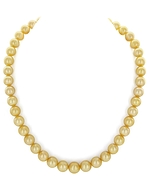 9-11mm Golden South Sea Pearl Necklace