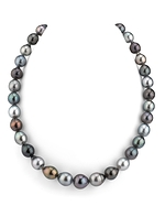 9-11mm Tahitian South Sea Multicolor Drop-Shape Pearl Necklace