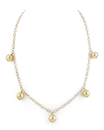 9mm Golden South Sea Pearl Tincup Necklace