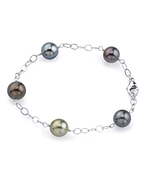 9-10mm Tahitian Multicolor Pearl Tincup Bracelet