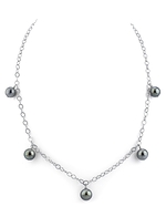 9mm Tahitian Pearl Dangling Tincup Necklace