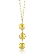 Golden South Sea Pearl Triple Drop Pearl Pendant