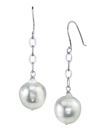 South Sea Baroque Pearl Dangling Tincup Earrings