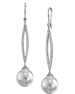 South Sea Pearl & Diamond Kara Earrings
