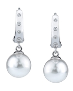 South Sea Pearl & Diamond Hayley Earrrings